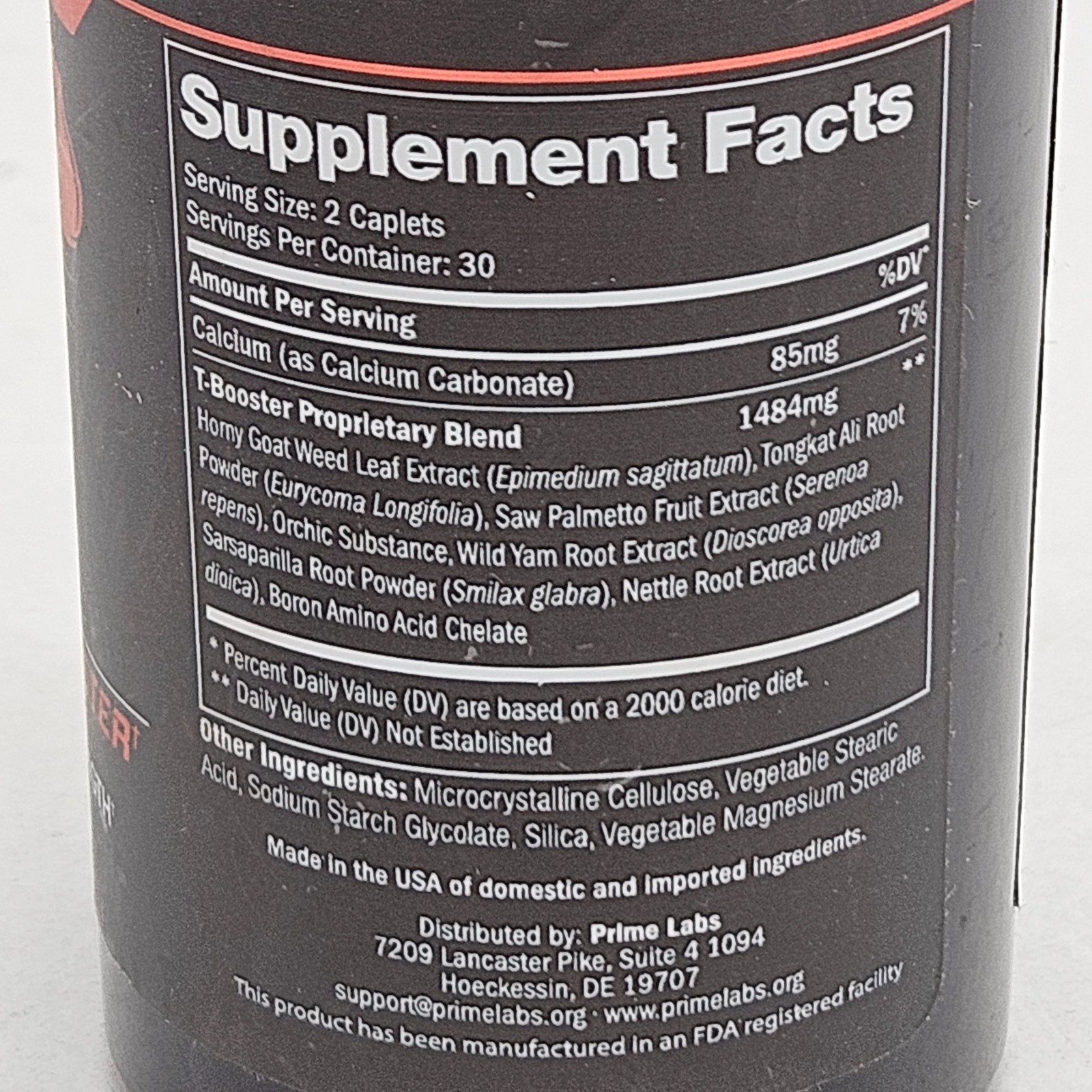 Prime Labs Men’s Testosterone Booster Stamina Endurance Strength 60 Caps 07/27