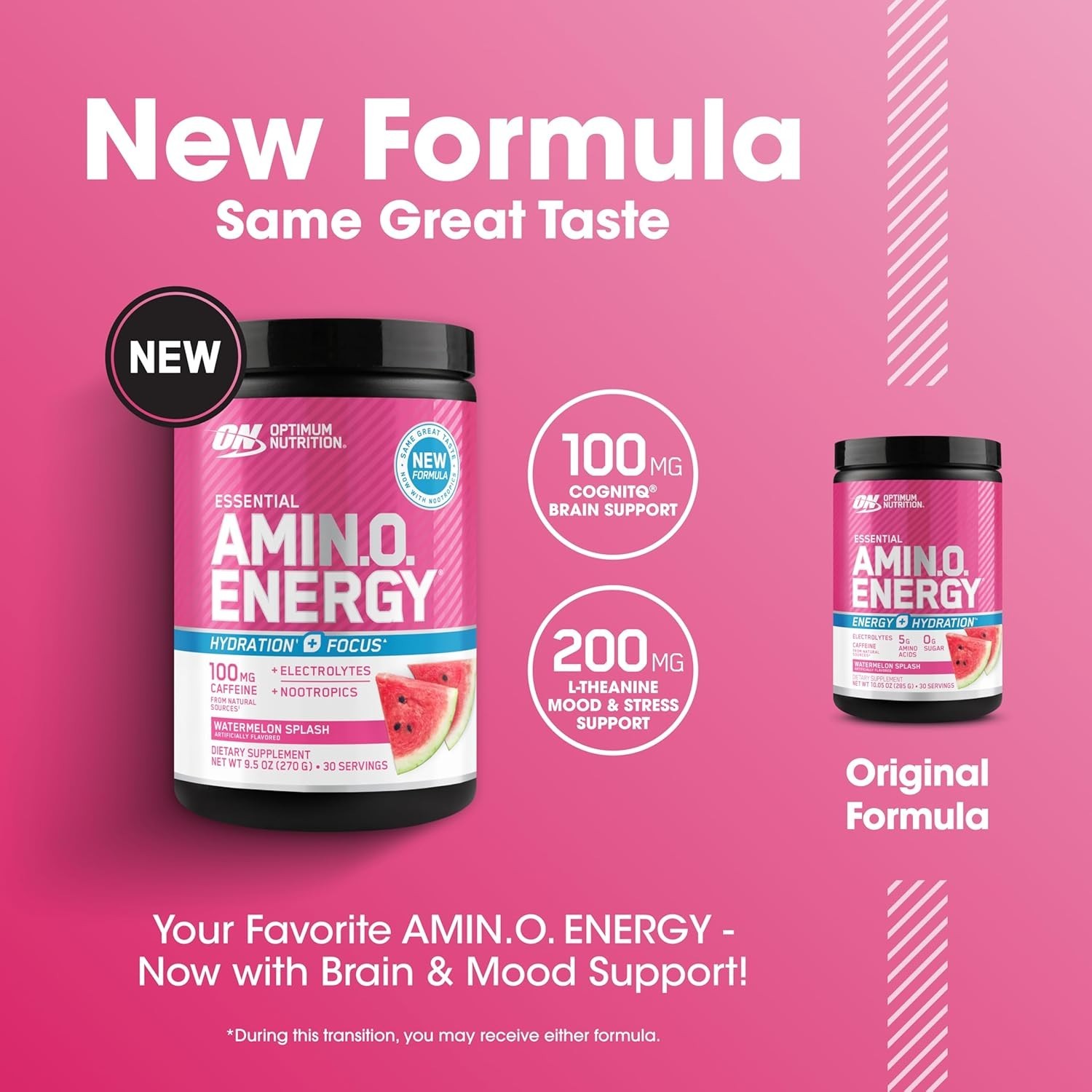 Essential Amino Energy + Electrolytes – Watermelon Flavor for Energy and Focus