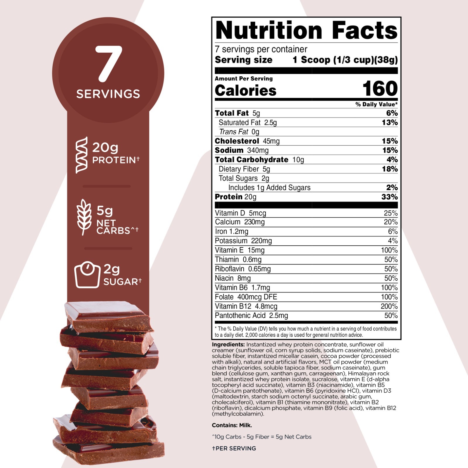 TransformHQ Meal Replacement Shake Powder 7 Servings (Chocolate)