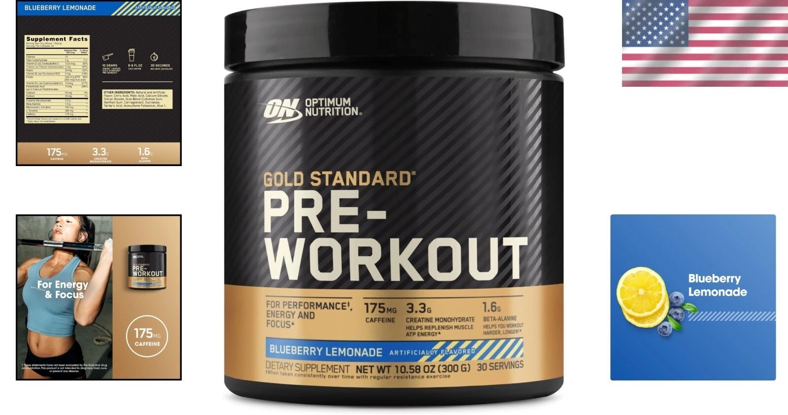Enhance Performance with Gold Standard Pre-Workout: 30 Servings, Keto-Friendly