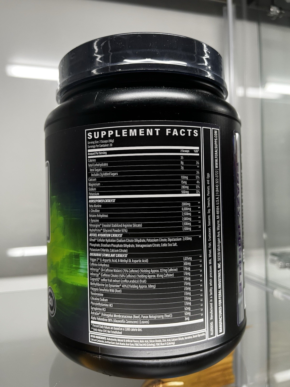 Feral 170 Crazy Purple Pre Workout Onopened Brand New 3277/3300