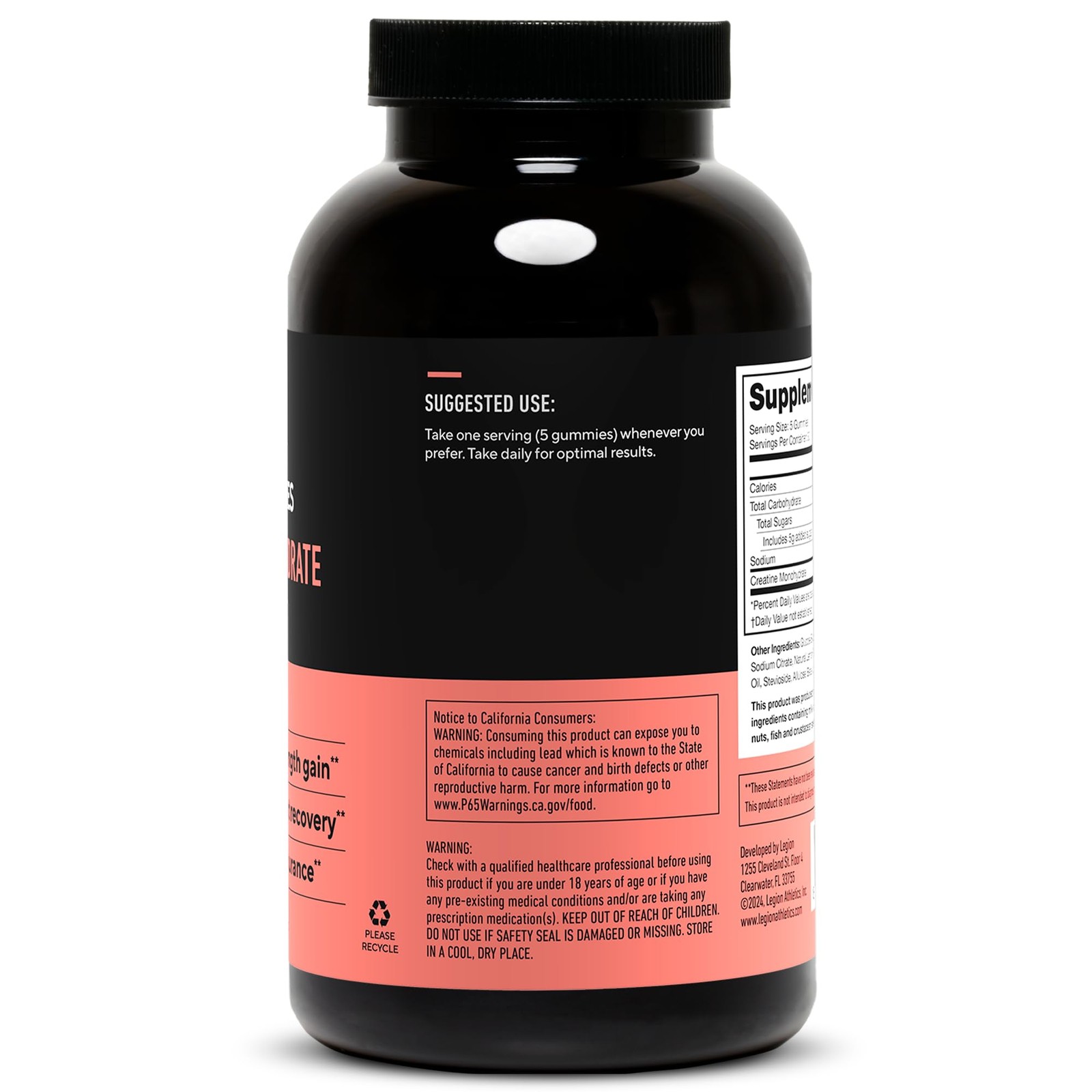 Creatine Monohydrate Gummies – Clean Creatine Gummies for Muscle Gain, Improv…