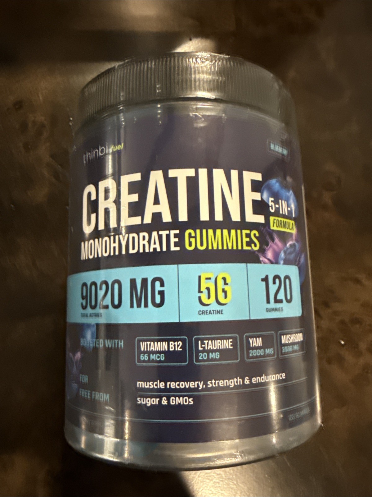 Creatine Monohydrate 120 Blueberry Gummies 4 Gummies per serving EXP 5/28 NEW