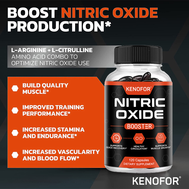Nitric Oxide Booster w/ L-Arginin 1500mg-Muscle Pump,Endurance&Energy enhancer
