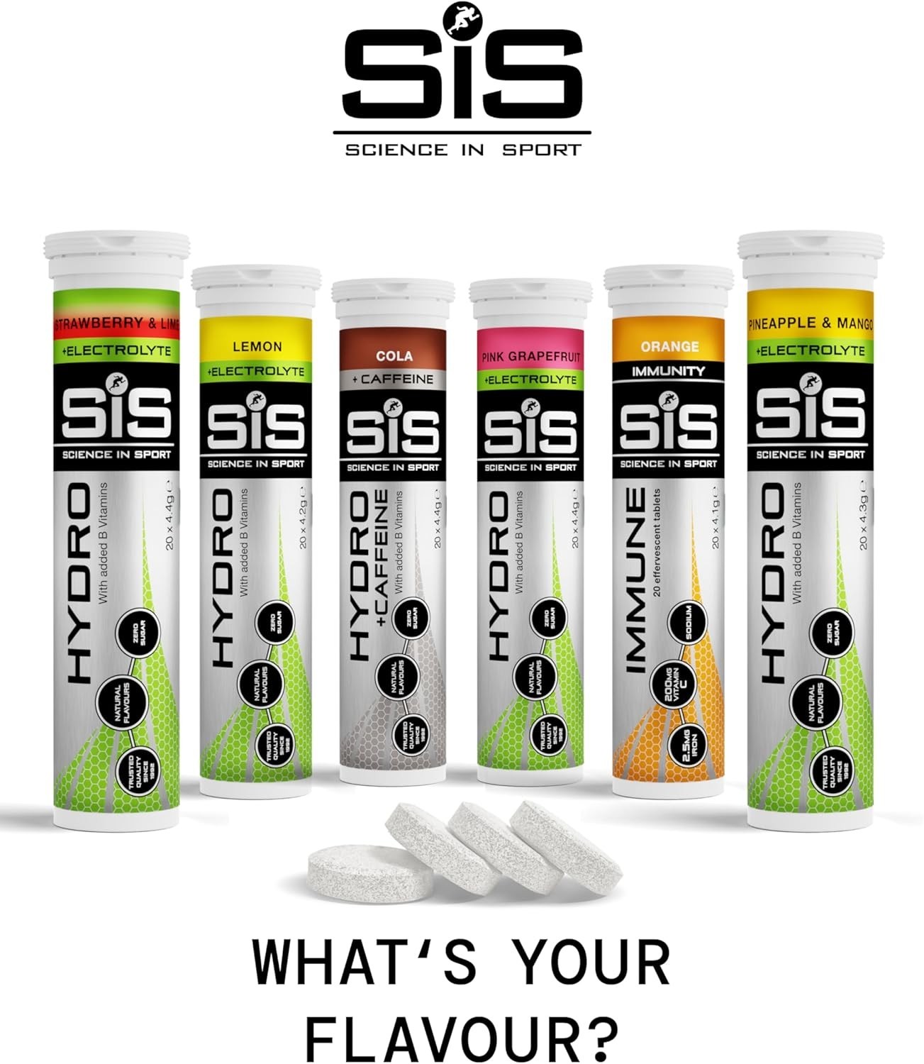Science in Sport Hydro Electrolyte Tablets – Four Key Electrolytes and B Vitamin