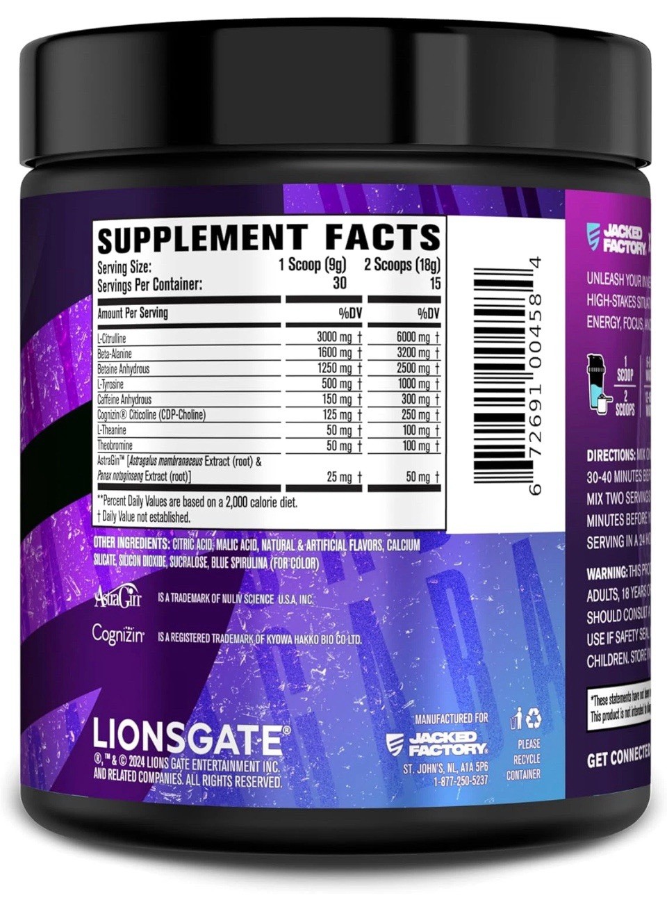 X John Wick – Nitrosurge Wick Pre Workout Supplement – Intense Energy, Battle-Re