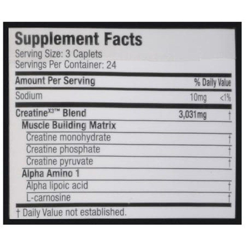 Elite Series Creatine X3 Caplets 60.0 ea