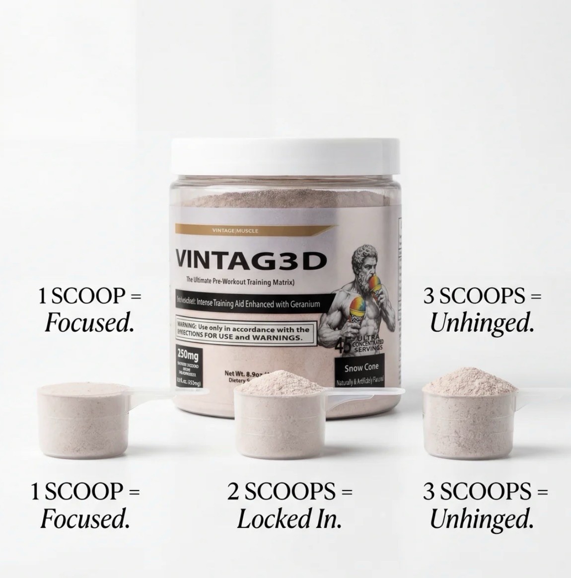 Vintag3D Ultimate Pre-Workout Matrix W/Geranium By Vintage Muscle💪🏛️🧪💥🍧