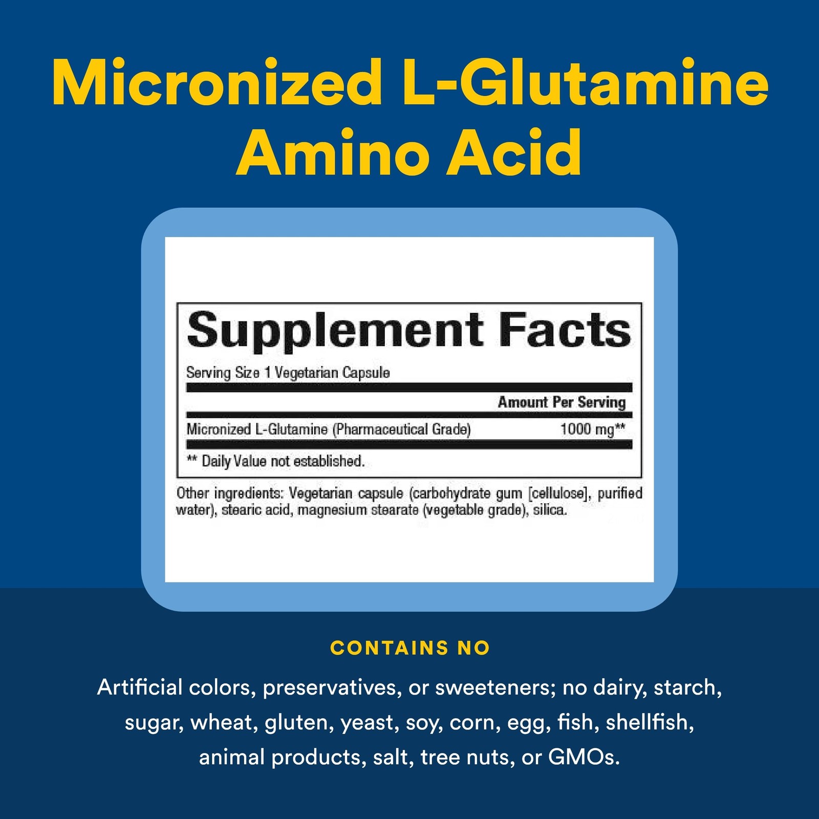 Natural Factors, Micronized L-Glutamine 1000 mg, Supports Muscles and Immune