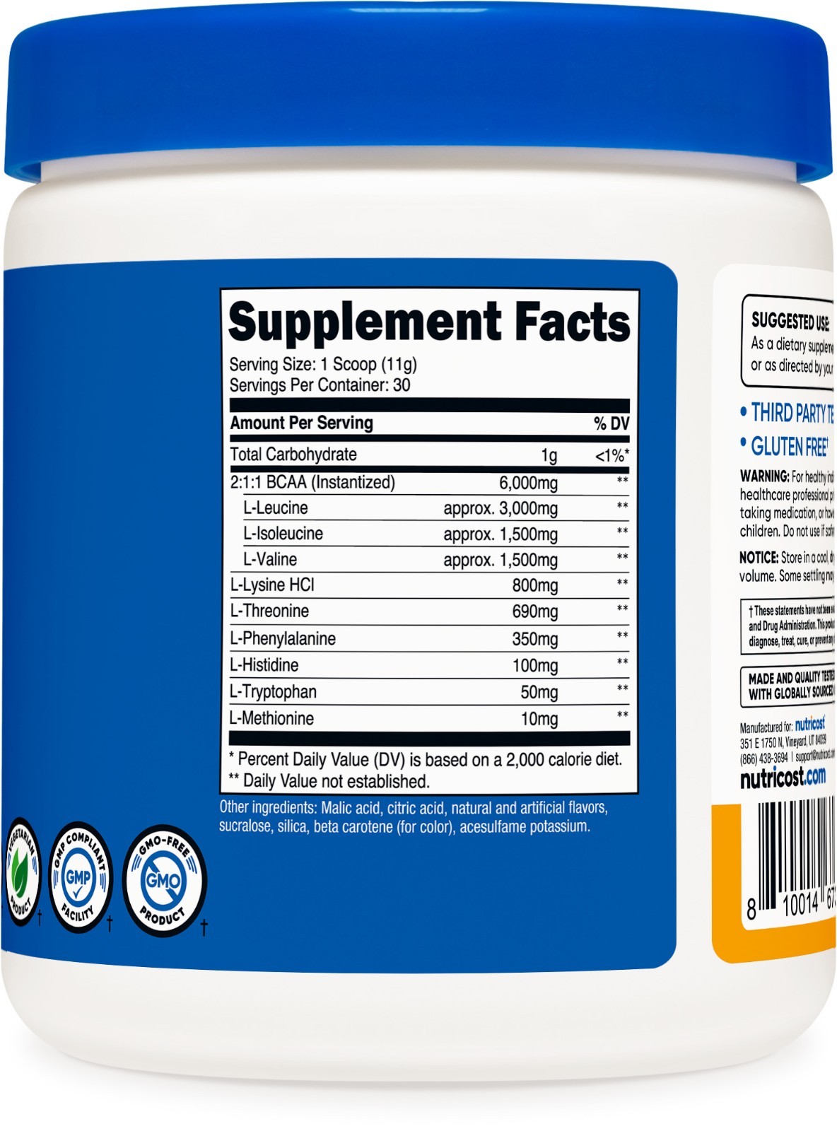 Nutricost EAA Powder 30 Servings – POG Flavor – Essential Amino Acids