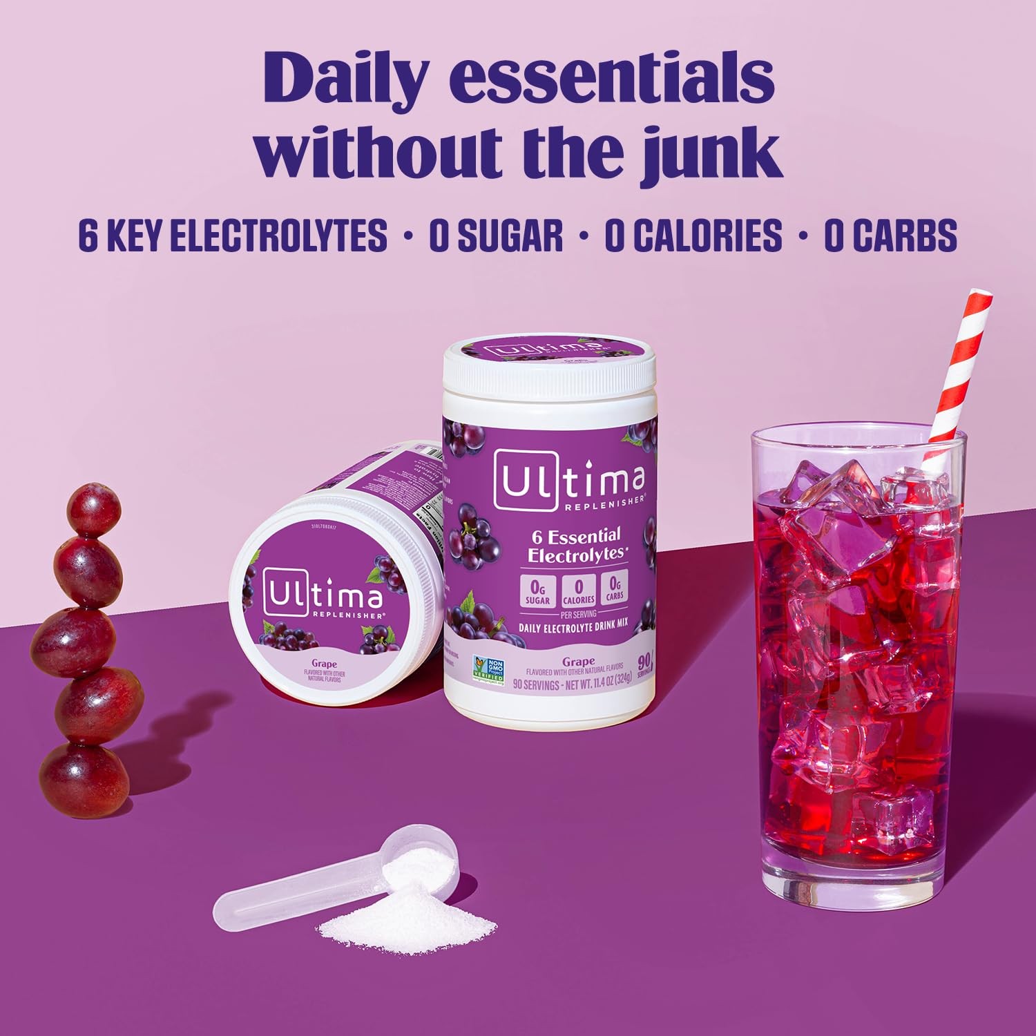 Ultima Replenisher Daily Electrolyte Powder Drink Mix 90 Powder 6 Key