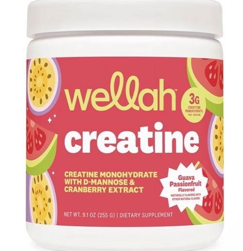 Wellah Creatine for Women (50 Servings, Guava Passionfruit) – Creatine Monohydra