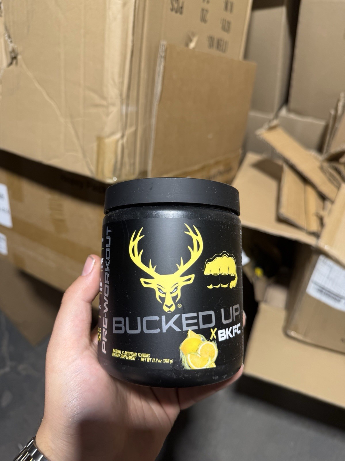 BUCKED UP PRE-WORKOUT LEMONADE BKFU Pump Focus Energy Strength Growth 30 Serving