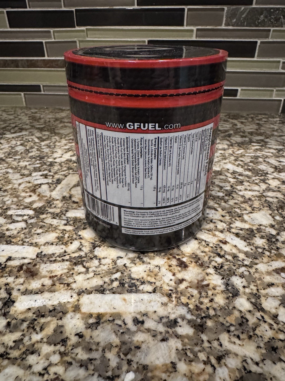 G FUEL Black on Blackberry *RARE* DR DISRESPECT Powder Tub