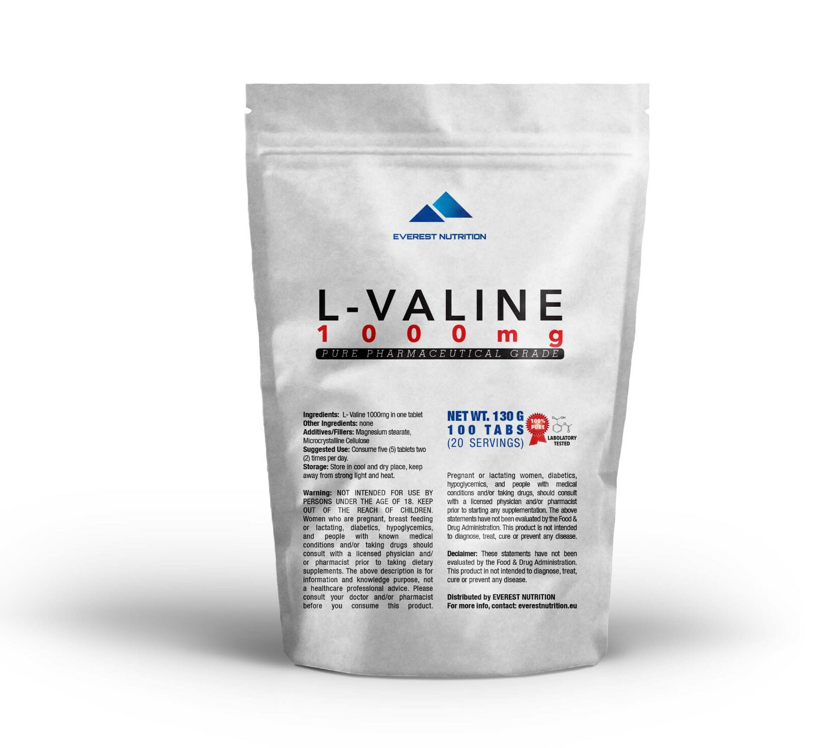 L-Valin 1000 mg Tabletten ANTICATABOLIC BCAA Aminosäure