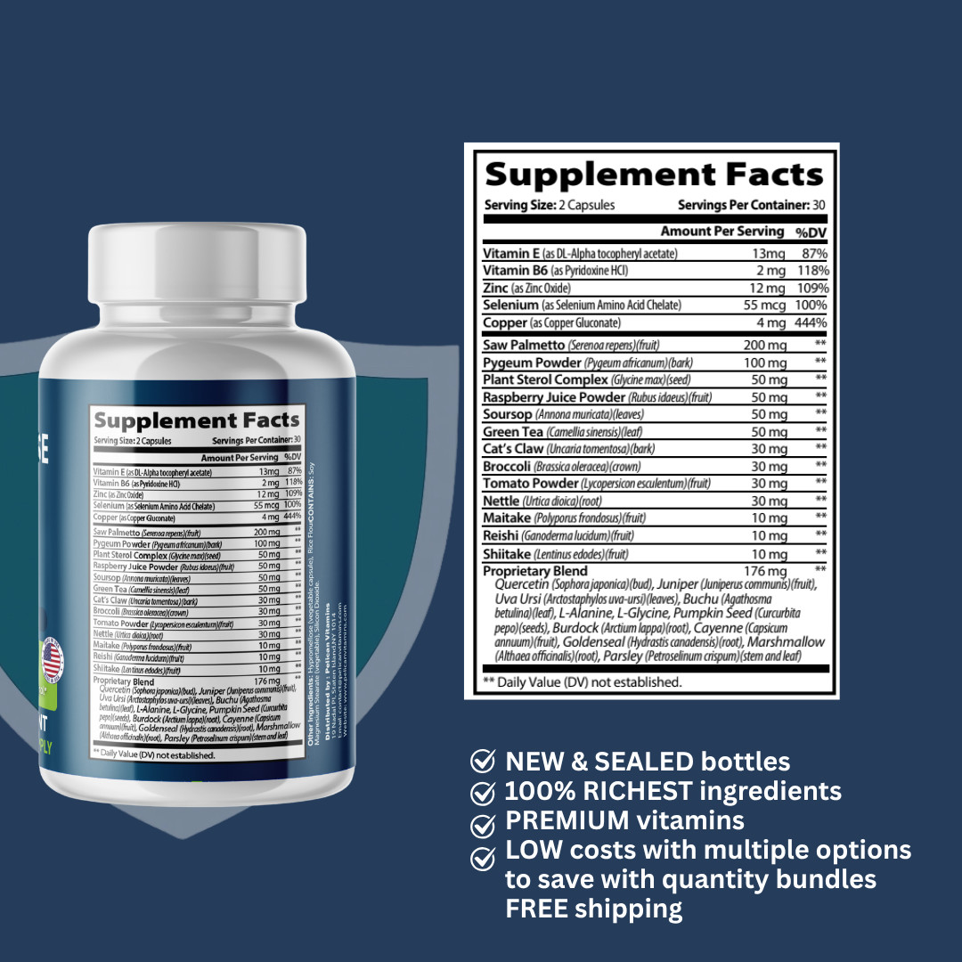 BladderEase Pro-Support Supplement for Men – Urinary & Prostate Health-3 Bottles