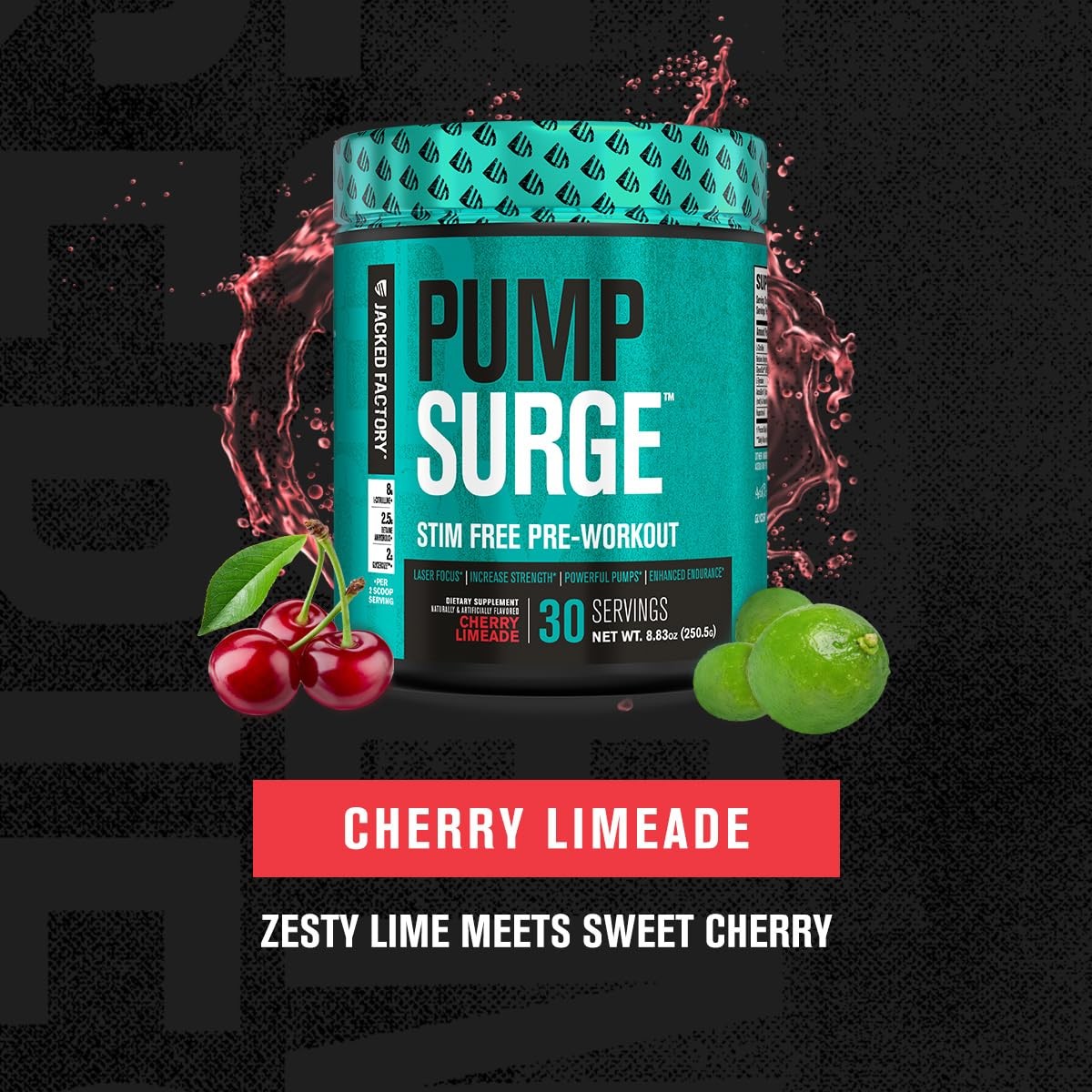 Jacked Factory Pumpsurge Caffeine Free Pre Workout for Men & Women – Nootropic B