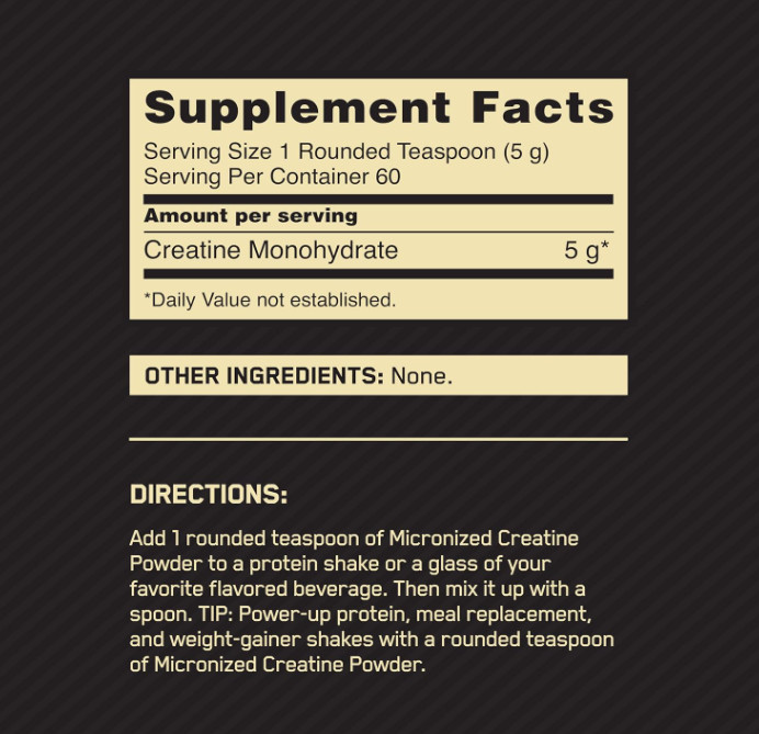 Blueberry Lemonade Optimum Nutrition Micronized Creatine Monohydrate 60 Servings