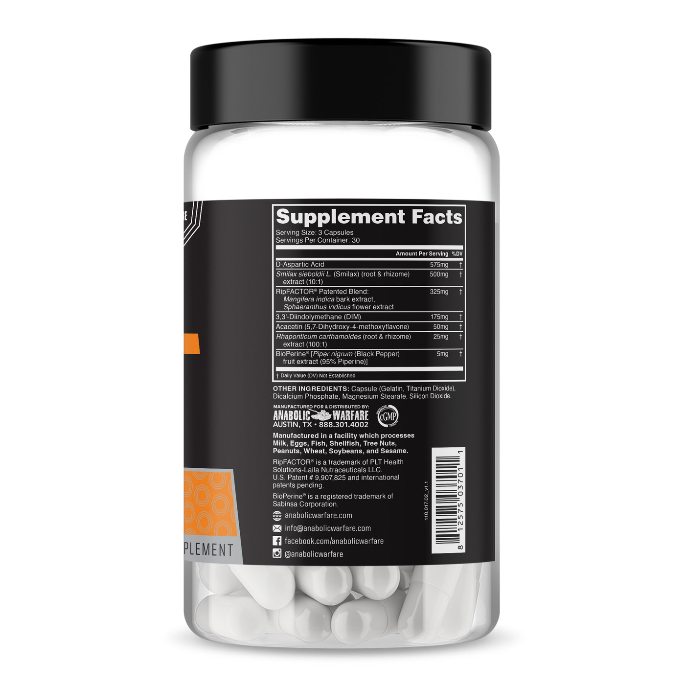 ANABOLIC WARFARE PROJECT RIPPED Strength Power Muscle Mass Endurance Pump 01/26