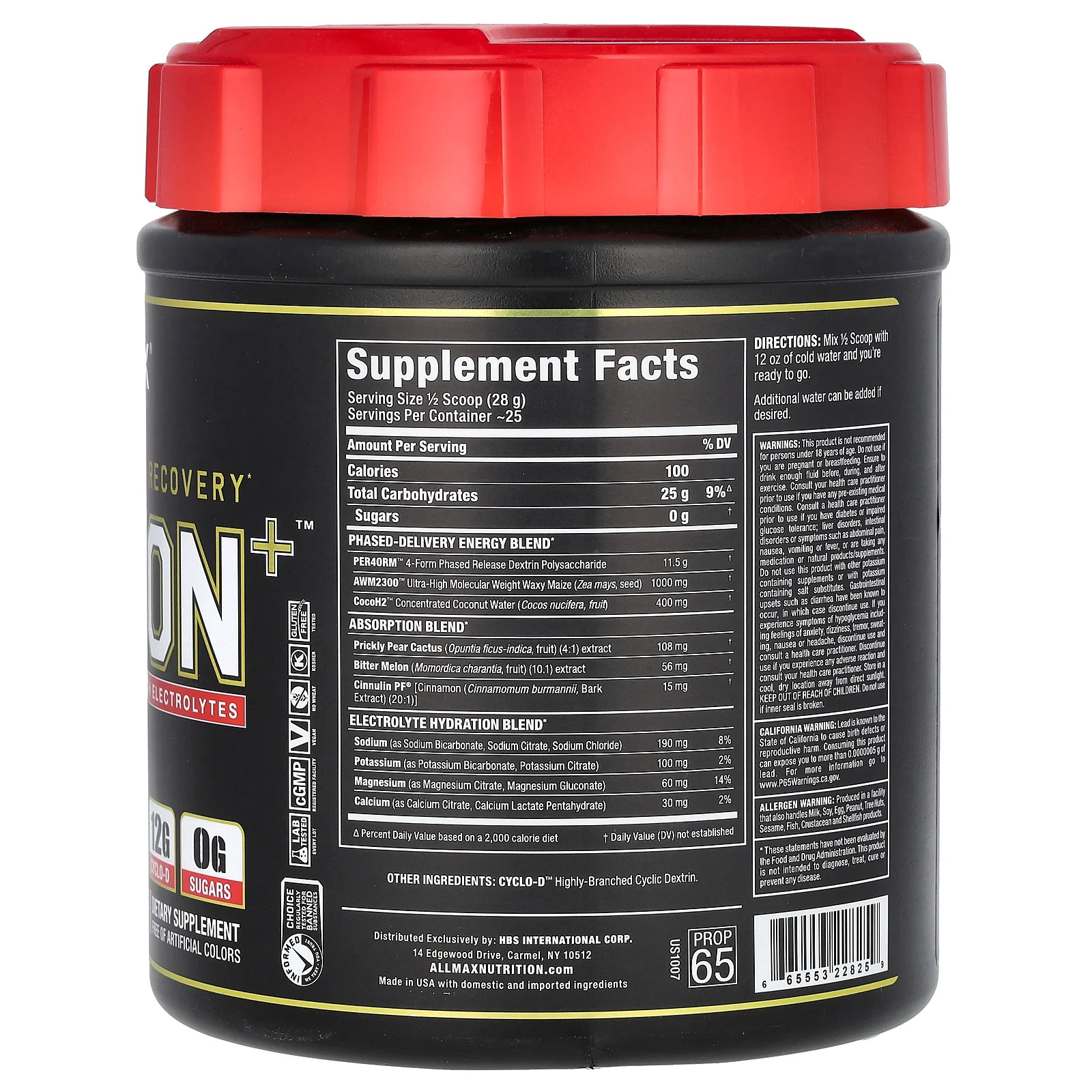 CARBION+™ With Electrolytes, Unflavored, 24.7 oz (700 g)