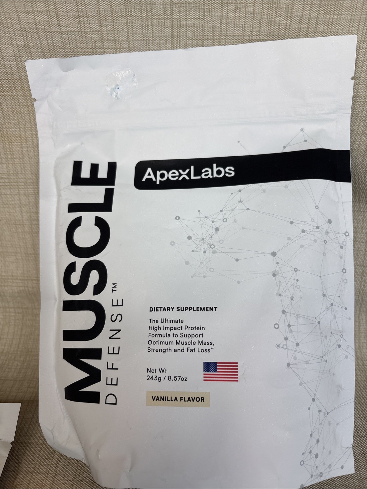 LOT OF 3 ApexLabs Muscle defense Vanilla Flavor Exp 10/26