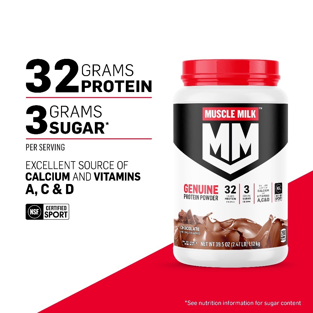 Milk Genuine Protein Powder, Chocolate, 1.93 Pound, 12 Servings
