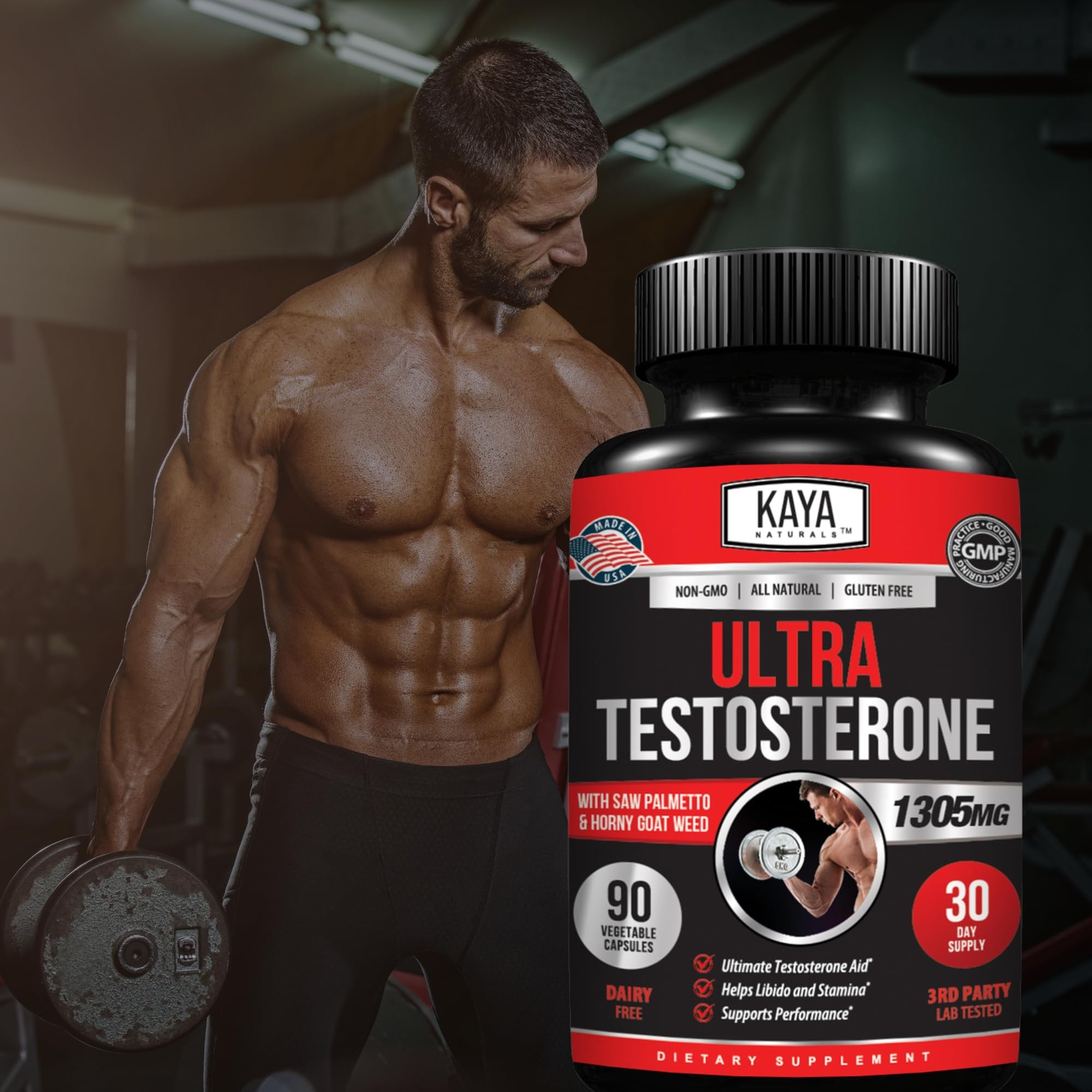 1 Pack TEST BOOST Max Sculptnation Testosterone Build Muscle Men Horny Goat Weed