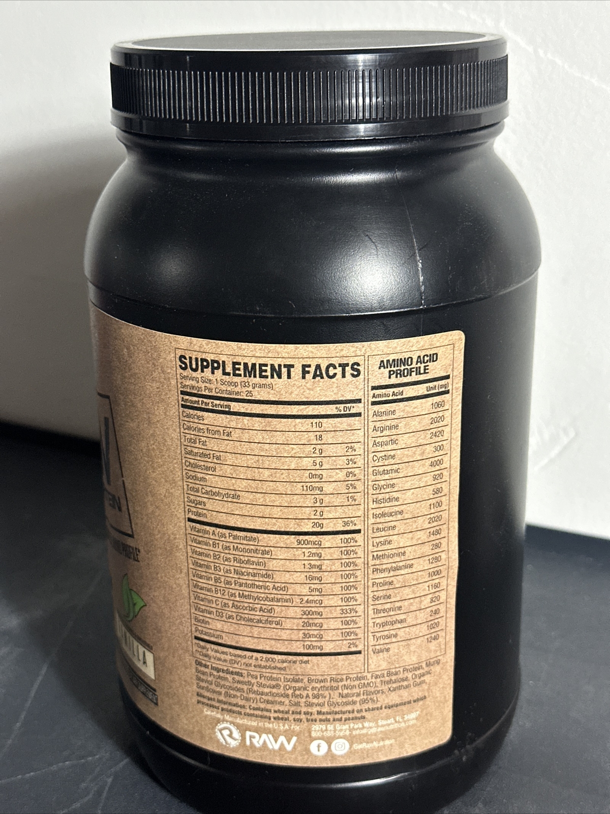 Vegan Protein, Vanilla, 1.81 lbs (825 g) Read Clearance!