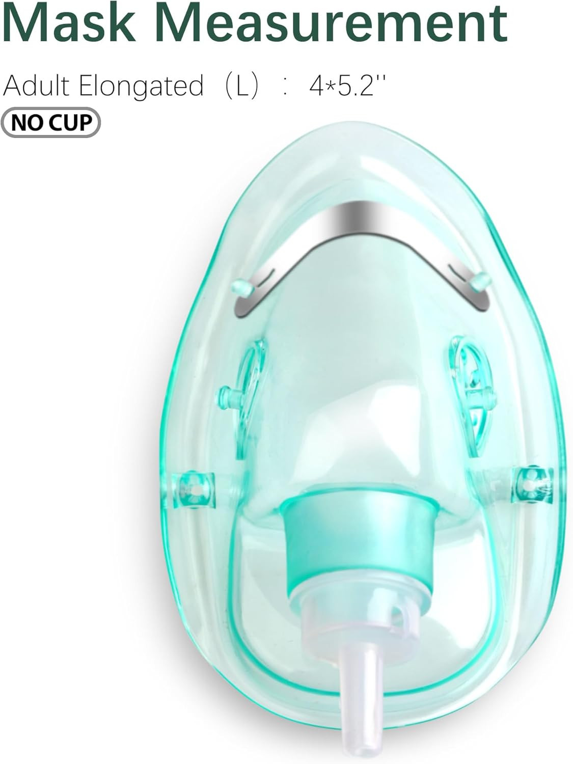 2 Pack Oxygen Mask for Face Adult with 6.6′ Tube & Adjustable Elastic Strap – Si