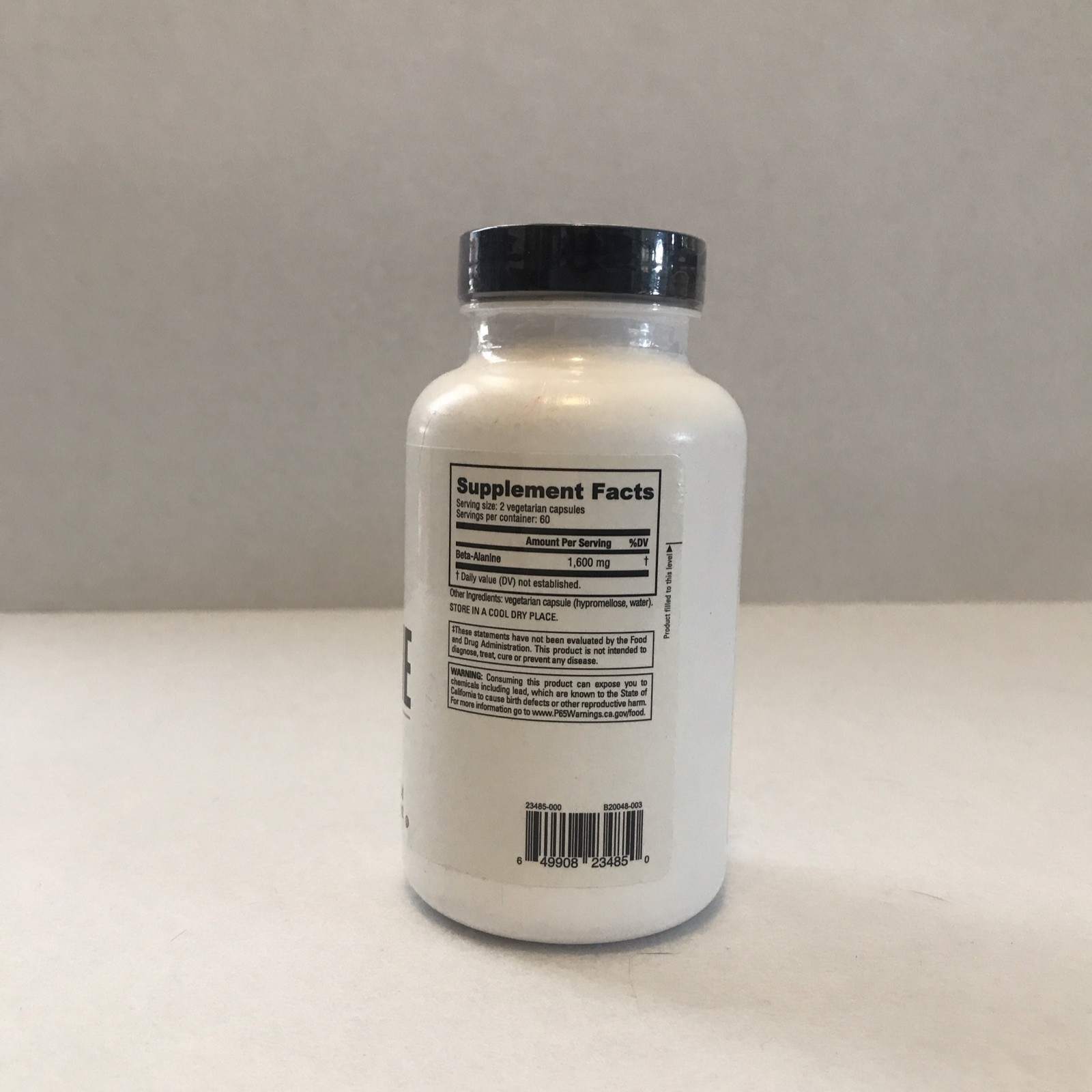NutraBio Beta-Alanine Amino Acid 120 Capsules Vegetarian Gluten-Free Non-GMO