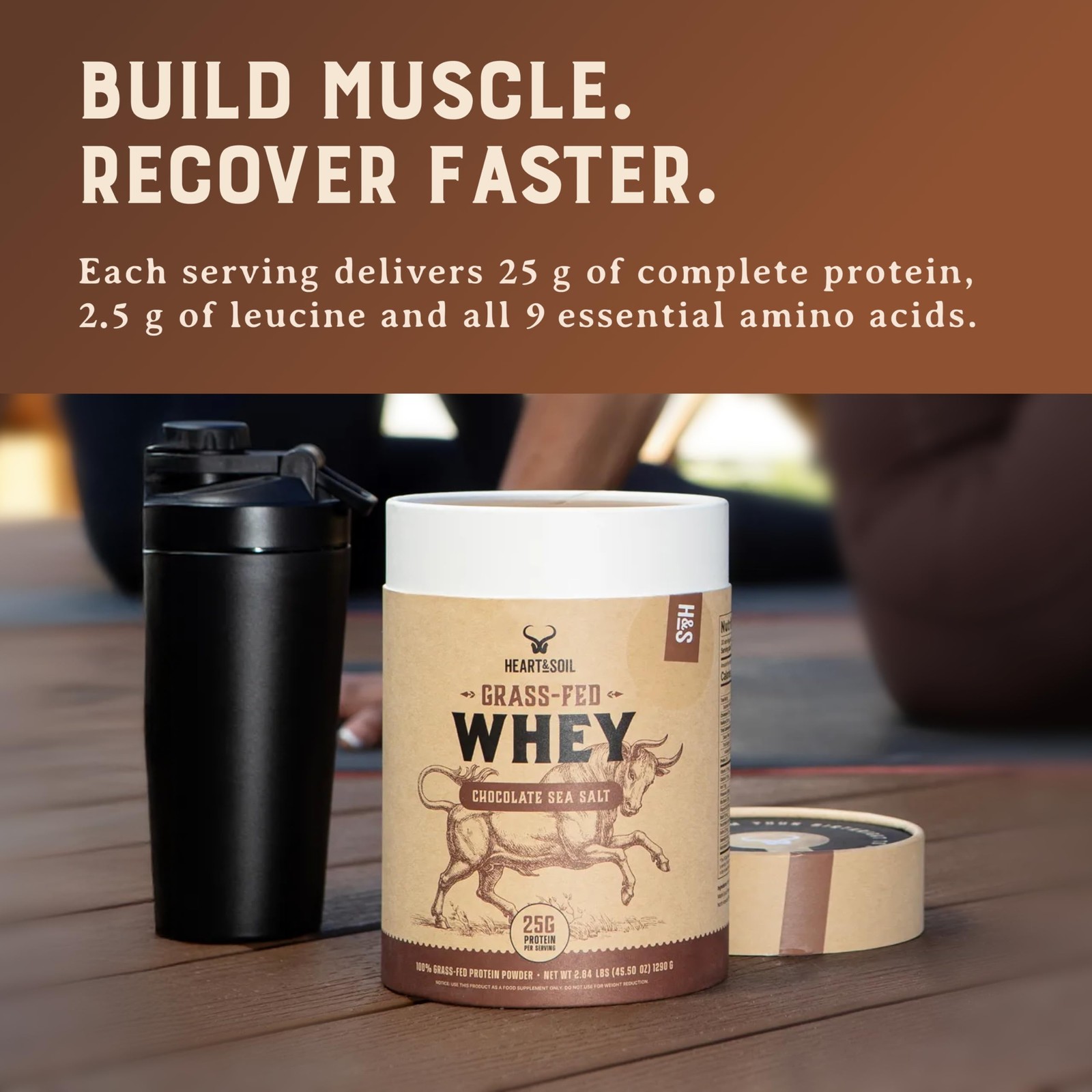 100% Grass Fed Whey Chocolate Protein Powder – Only Four Ingrediants, Absolut…