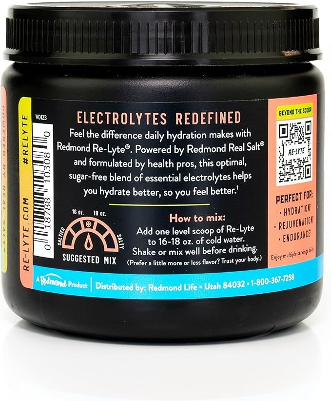 REDMOND Re-Lyte Hydration Electrolyte Powder Mix Watermelon Lime exp: 08/2028