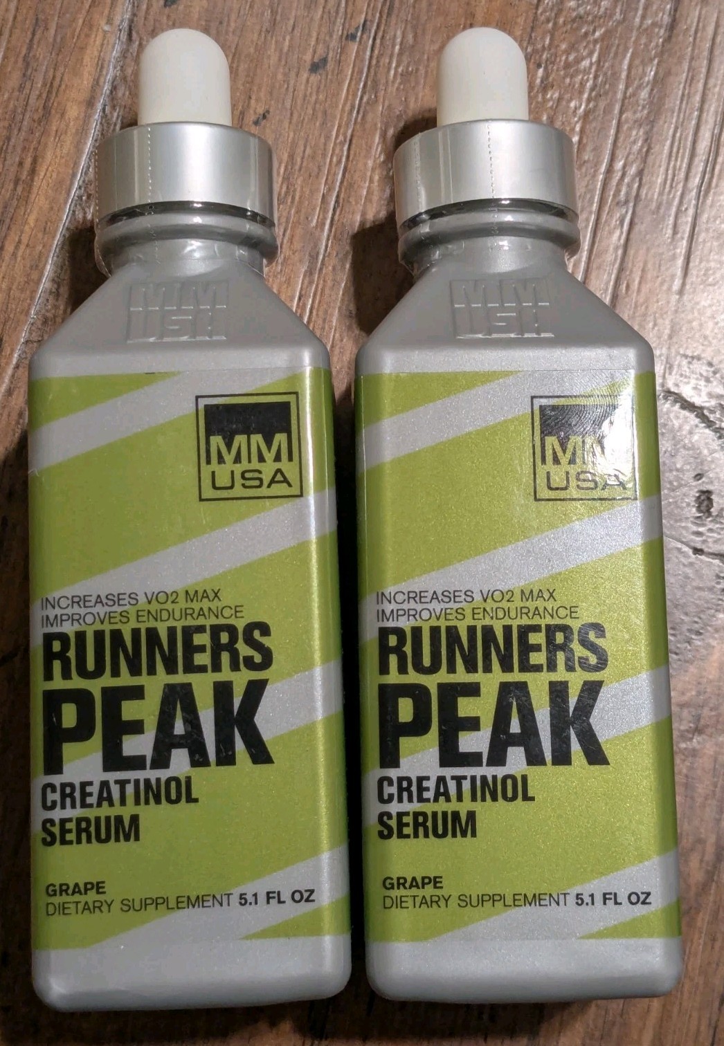 2x MMUSA Runners Peak Creatinol Serum Enhanced VO2 Max Grape 5.1 oz EXP 12/2026