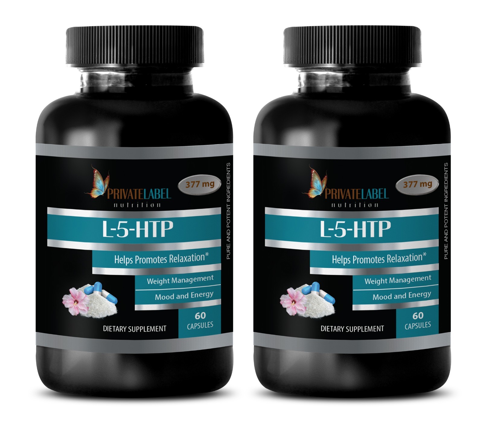 5-Htp Tablets – L-5-HTP 377mg – immune support – 2 Bottles
