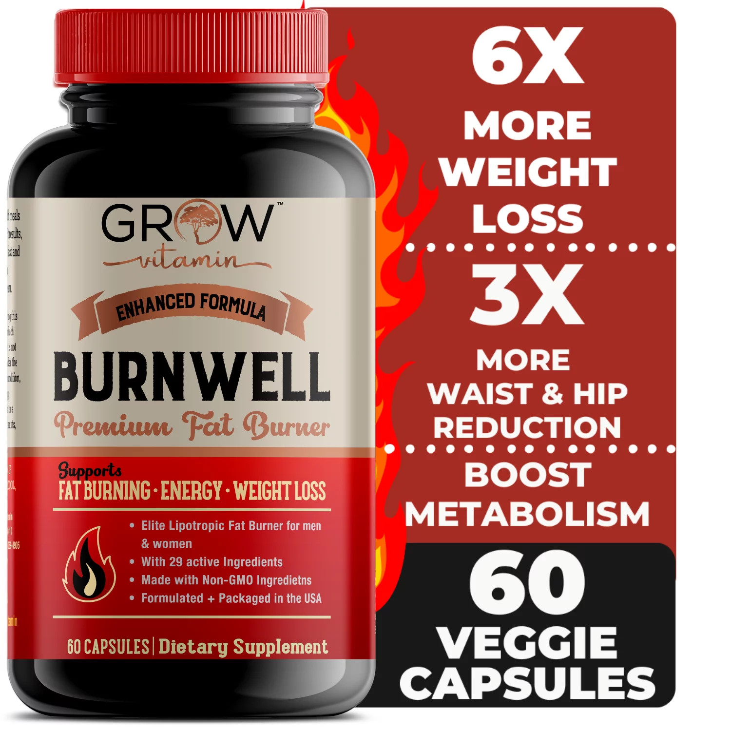 Prime Labs FAT BURNER – All Day Energy Boost – Workout ENHANCER – EXP 08/2025