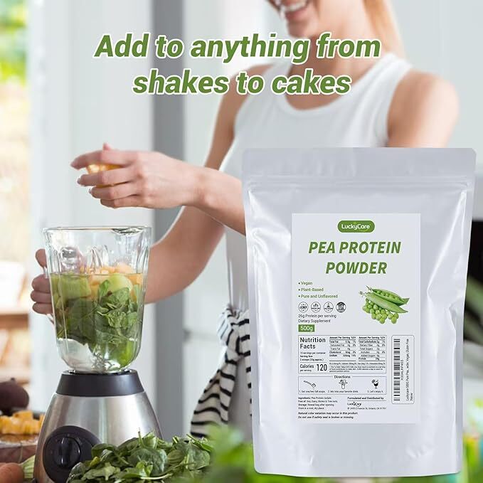 500G Organic Pea Protein Powder Vegan Formula Supports Muscles 26g Per Serving