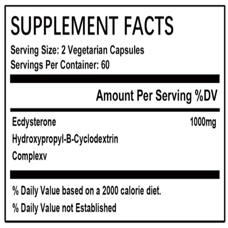 Ecdysterone β Supplement Enhance Endurance Strength Athletic Performance US
