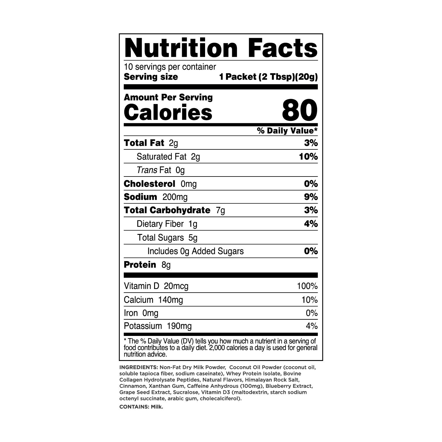 Perk Energy Drink Mix (Horchata) 10 Stick Packs – Healthy Coffee Alternative