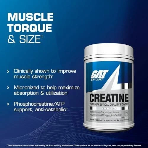 GAT SPORT Creatine Monohydrate Powder – Boost Strength, Brain Health, and – 300*