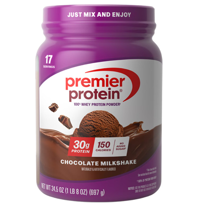 Premier Protein 100% Whey Protein Powder Chocolate Milkshake 30g 24.5 oz