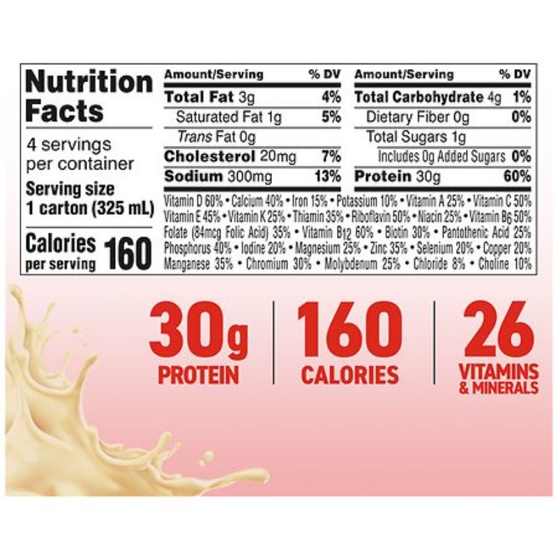 30g High Protein Nutritional Drink Shakes Very Vanilla 11.0 fl oz