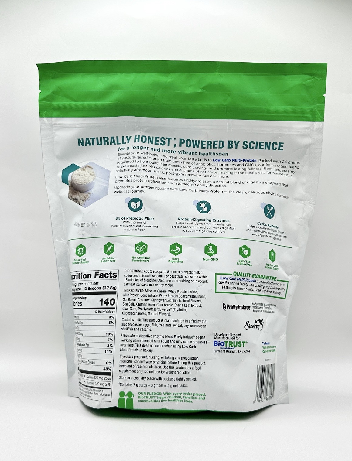 BioTrust Low Carb Multi Protein 24g Protein (1.16 LB) Vanilla Cream NEW