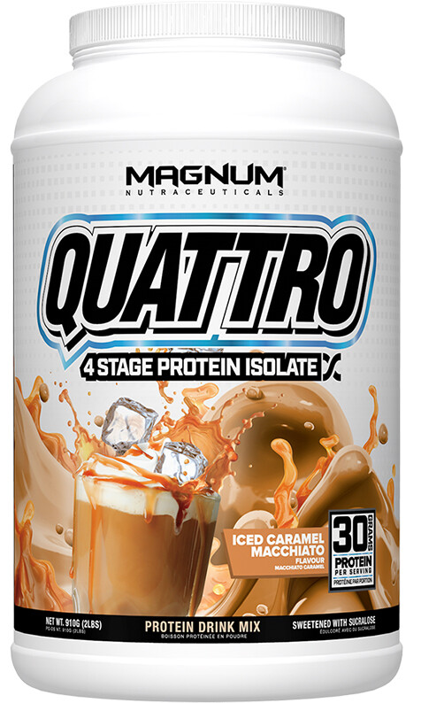 Magnum Nutraceuticals Quattro 2lb Vanilla Chocolate Protein Isolate Peanut