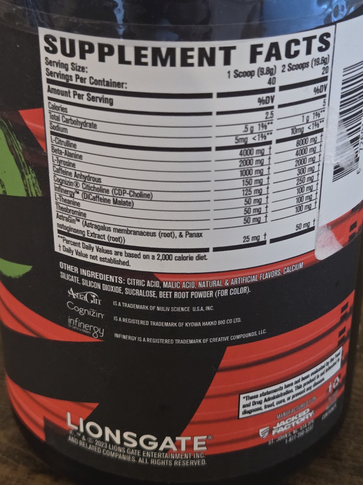 X John Wick Wick Mode Pre Workout Powder 40 Serv Osaka Cherry Blossom EXP 4/2026