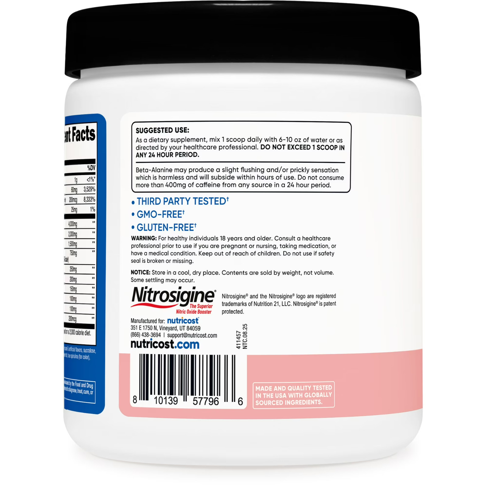 Nutricost Pre-Workout Powder Cotton Candy 30 Servings Non-GMO Gluten-Free