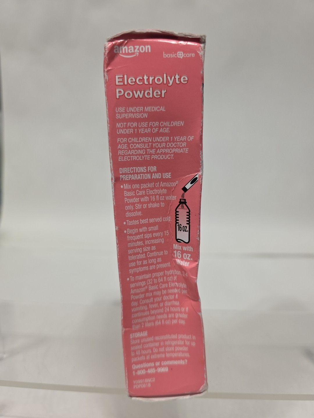Amazon Basic Electrolyte Powder Strawberry Lemonade 6 ct Compare o Pedialyte