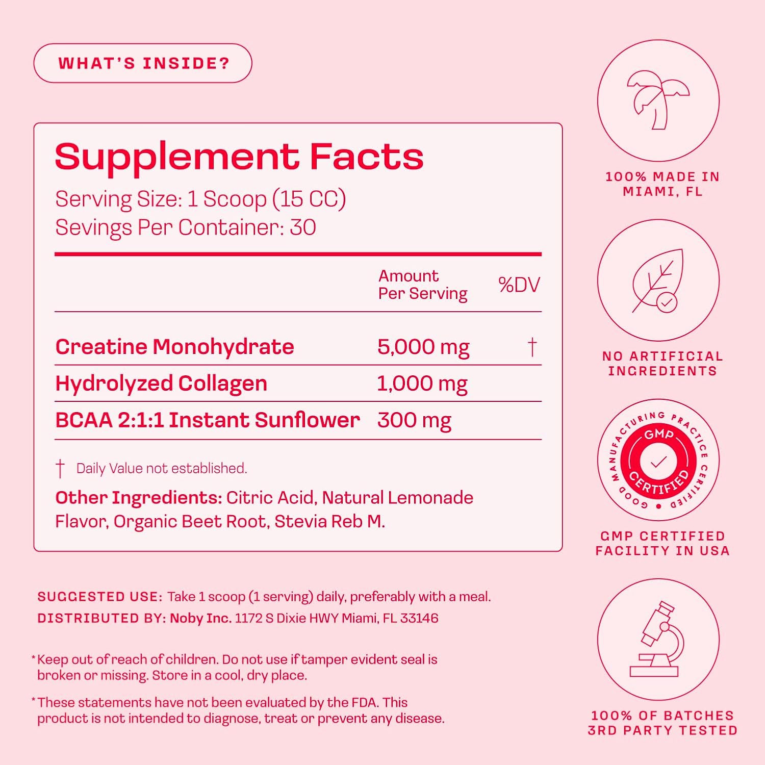 Creatine for Women – Micronized Creatine Monohydrate Powder with BCAA & Collagen