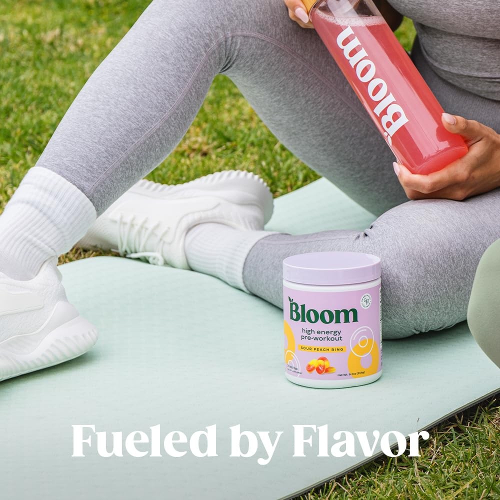 Bloom Nutrition High Energy Pre Workout 30 Servings (9.3 Ounce, Pack of 1)
