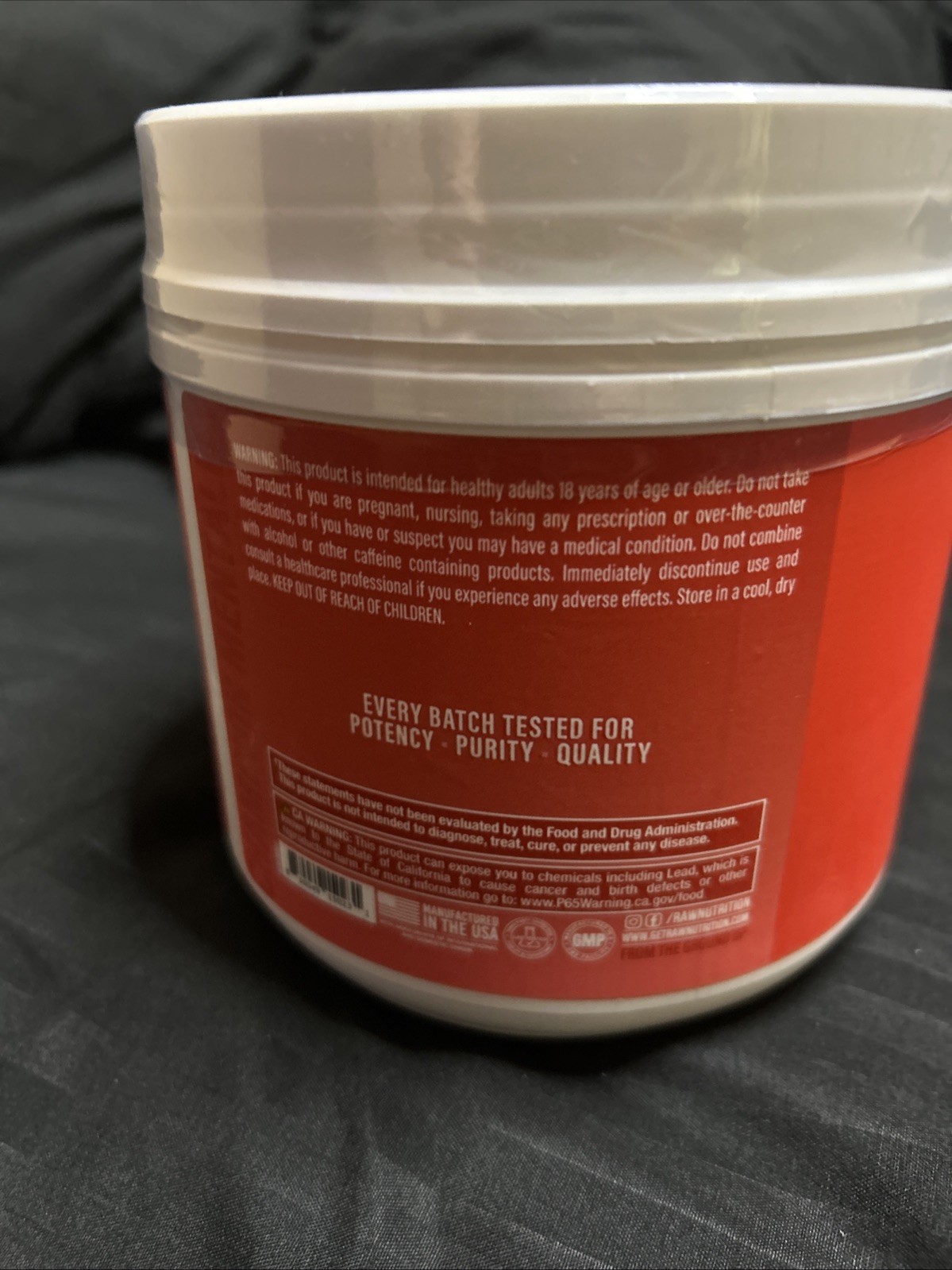 RAW NUTRITION ESSENTIAL PRE WORKOUT POWDER, Fruit Burst, 30 Servings