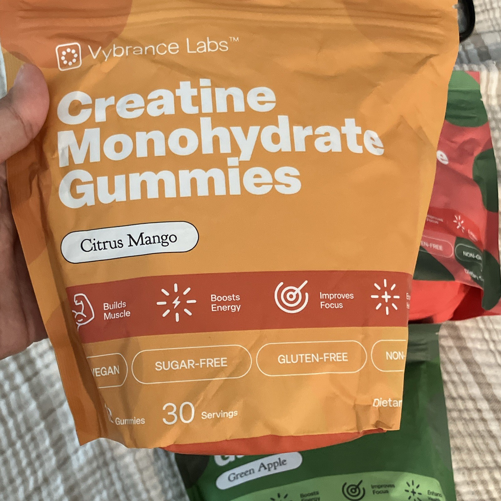 Vybrance Labs Creatine Monohydrate Gummies 30 Servings Vegan Sugar-Free